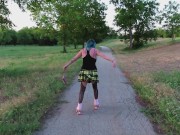 Amateur anal public roller skates 3/16