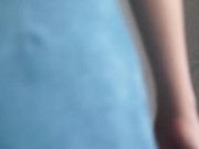 Redhead innocent girl in overalls gets naked