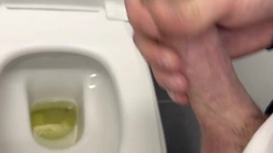 curious boy gets horny at the airport and jerks off in the toilet