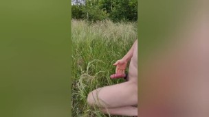 Outdoor play And cock head electro stimulation