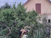 After a hot day, I water the garden 2/16