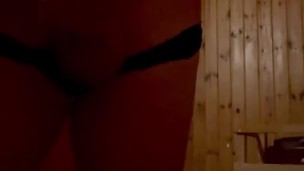Straight guy wanking in gym sauna 