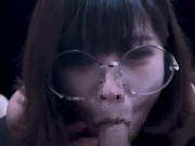 後輩の女子大生に網タイツで足コキ♡濃厚フェラで口内射精いっぱいごっくんしてくれました♡ 15/16