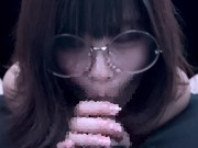 後輩の女子大生に網タイツで足コキ♡濃厚フェラで口内射精いっぱいごっくんしてくれました♡ 7/16