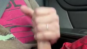 Jerking While Driving with Cumshot at the End