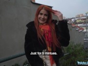 Public Agent Ginger woman is happy to let a stranger fuck her tight wet pussy 6/16