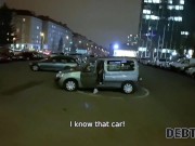 DEBT4k. Lack of cash causes skinny gal to have sex with the collector 2/16