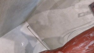 A quick shower and penis pounding