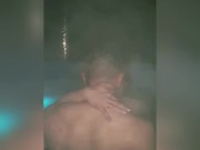 hot wife wants husband's best friend in a hot tub when her husband went to drinks. 3:15s ♡ 12/16