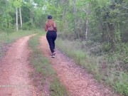 Fit Milf Gets Fucked on public Trail after Sweaty workout