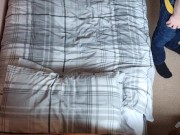 Lying on bed fucking a turbo Ignition Fleshlight from an eagle eye view 1/16