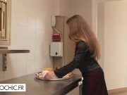 Two busty brunettes for a lucky guy 2/16