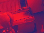 PART ONE: She clean solarium before belly inflation and show big ass 12/16