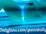 She did pregnant belly by ballon in solarium/belly inflation/ air bulge/air belly stuffing/PART:TWO 2/16