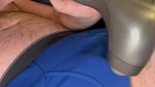 Hairy Dad Bod Vibrating Massager On My Dick With Cumshot