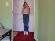 Nerdy Faery Ripped Jeans Wetting Compilation 14/16