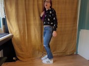 Nerdy Faery Ripped Jeans Wetting Compilation 3/16