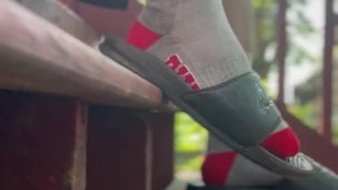 Tiny Bitch POV of my Sweaty socks and slides