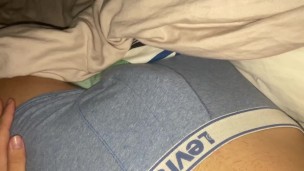 Watch me playing with my dick in my underwear