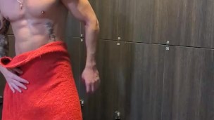 Post workout locker room tease
