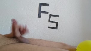 I put a condom on my dick and fuck the balloon - sex toys