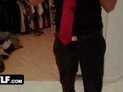 Mylf - Horny Milf Jerks off Her Stepsons Cock And Lets Him Titty Fuck Her Nice Big Titties