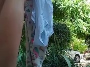 My Perv Neighbor knowing She's being Watched shows me Her Tits & Pussy 1/16
