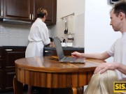 SISPORN. Slim belle copulates with her naughty stepbrother after dinner 8/16