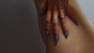 Girl with small tits like oil on body