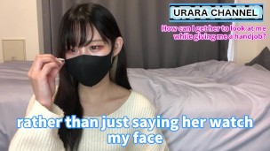 How can I get her to look at me while giving me a handjob?