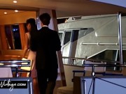 Vintage threesome and DP with a big boobs brunette 3/16