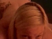 Hot blonde with pretty eyes deep throats Big Cock!!! Great eye contact!!! 10/16