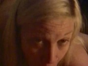 Hot blonde with pretty eyes deep throats Big Cock!!! Great eye contact!!! 6/16