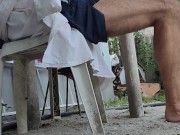 It is wonderful to sit in the yard in the evening in the summer 5/16