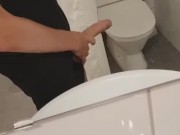 Giving my cock in the bathroom