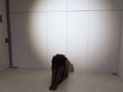 BDSM ass fuck crazy ebony anal beauty is ravaged on the floor by her master 16/16