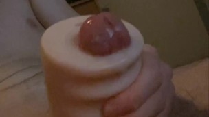 BIG DICK CUMSHOT USING FLESHLIGHT SLOW MO