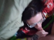 Daddy fat cock makes me gag from deep throating till he cums 15/16