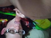 Daddy fat cock makes me gag from deep throating till he cums 5/16