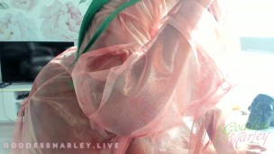 Goddess Marley Smokes Off Camera in Lingerie In Idle Ignore Webcam Show