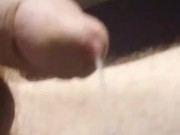 Horny guy jerks off passed the edge stops but still drips pre-cum 14/16