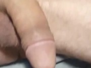 Horny guy jerks off passed the edge stops but still drips pre-cum 15/16