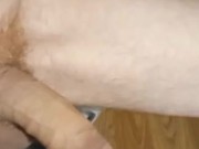 Horny guy jerks off passed the edge stops but still drips pre-cum 9/16