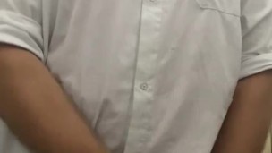 Playing with cock in toilet 