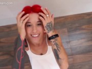 Petite Redhead In Sundress Swallows Cum After Getting Her Face Sloppy Fucked - Nora Redmain TRAILER