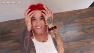 Petite Redhead In Sundress Swallows Cum After Getting Her Face Sloppy Fucked - Nora Redmain TRAILER