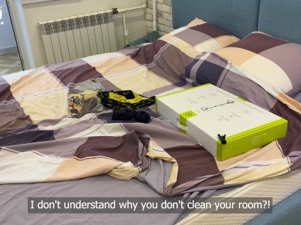 Vaginal gift of fate STEPMOM stuck under the bed.