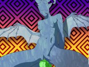 MONSTER GIRL RIDING GREEN DILDO LOOP ANIME