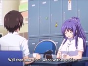 Big Boobs Librarian Fucks the Assistant Man with her Big Ass Until Cumming | Hentai 16/16