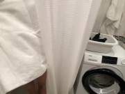 Watching my step sister with big tits in the shower 16/16